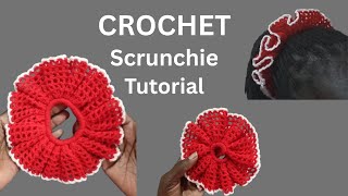 Easy Crochet Scrunchie Tutorial /Beginner friendly