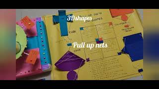 Maths Pull Up nets polyhedron 3D shapes working model handmade