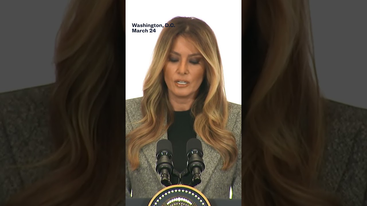 Melania Trump speaks at global summit for child education