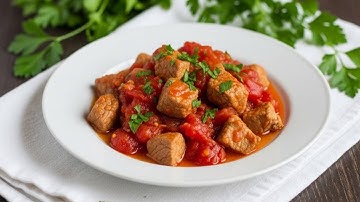 EASY Pork Stew Recipe with Tomato Sauce (HOW to Make Pork Stew)