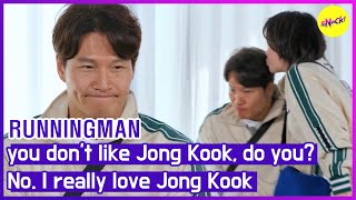 [HOT CLIPS][RUNNINGMAN]you don't like Jong Kook, do you? No. I really love Jong Kook.(ENGSUB)