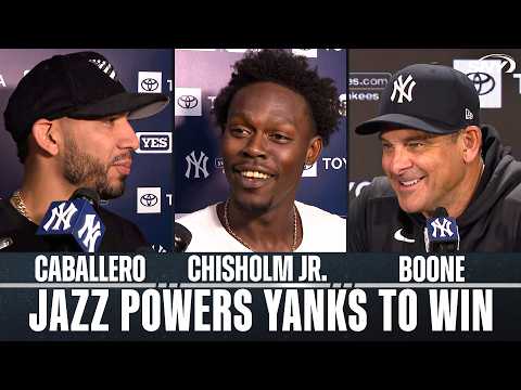 Aaron Boone and Jazz Chisholm Jr. on his big offensive night in Yankees win