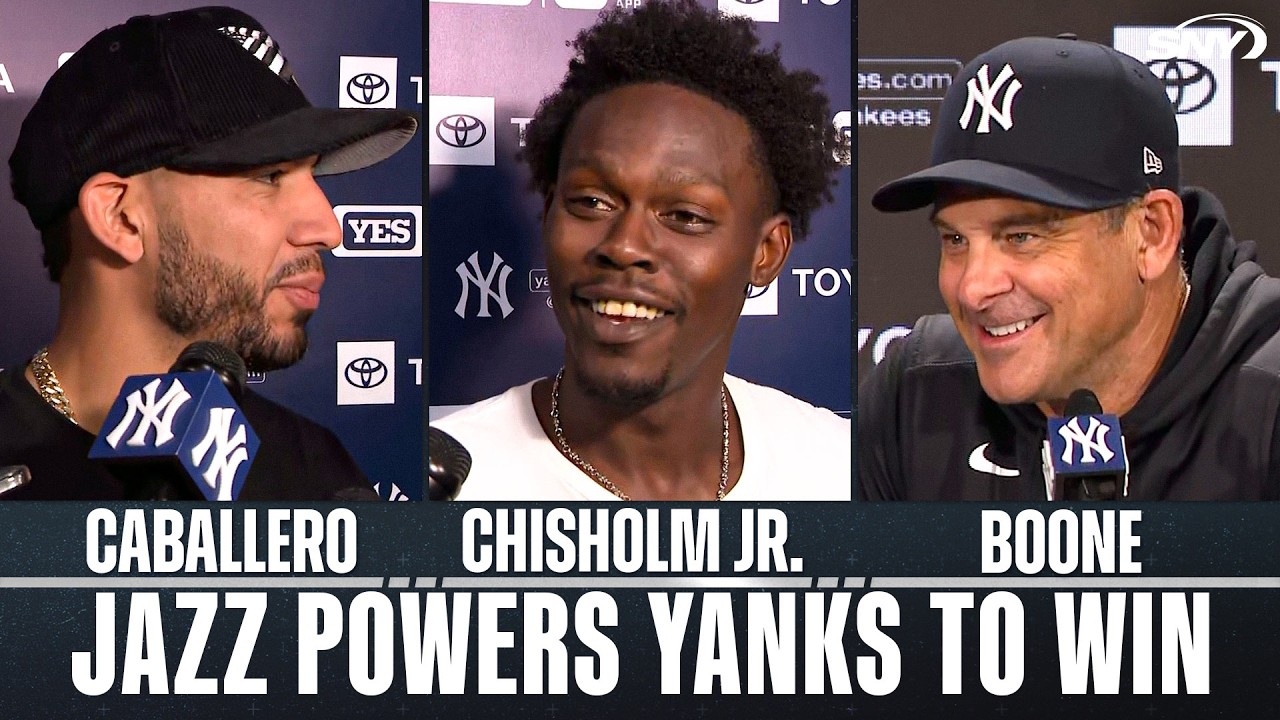 Aaron Boone and Jazz Chisholm Jr. on his big offensive night in Yankees win