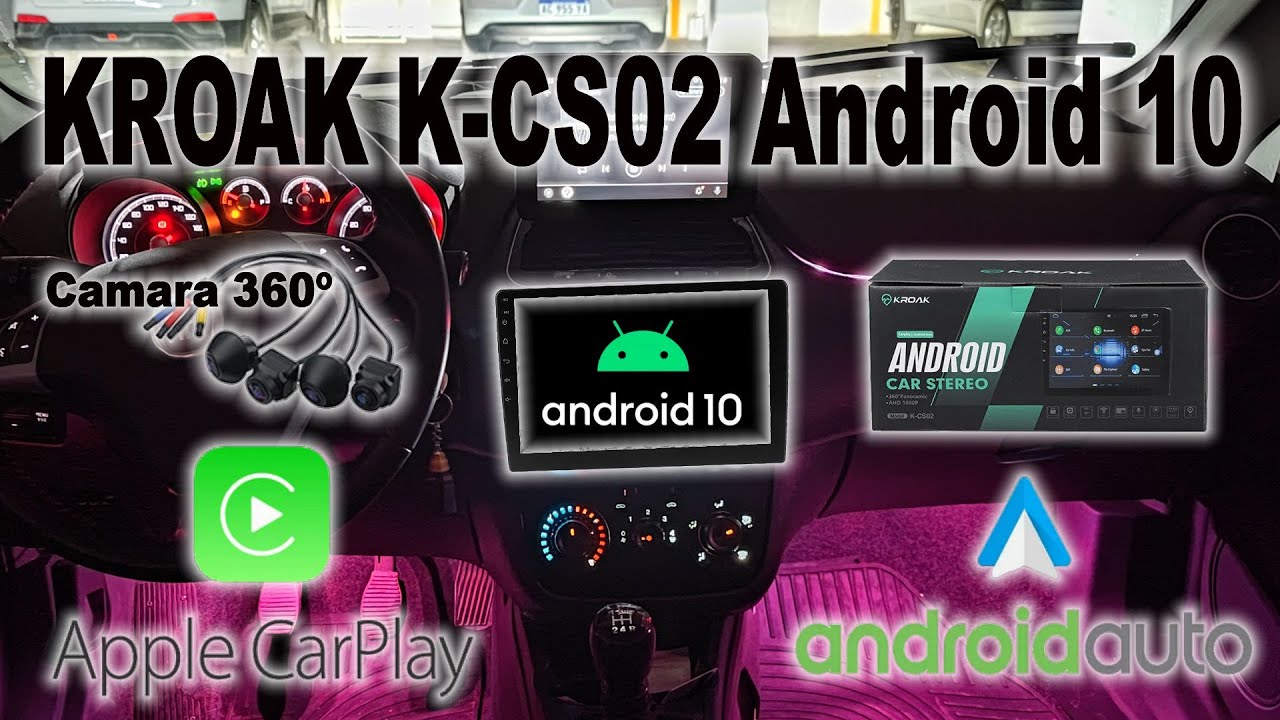 2023 Nueva radio estéreo para coche de 10.1 pulgadas Android 8G+128G  universal doble DIN con Apple Carplay Android Auto 1280 x 720 Pixel QLED  pantalla