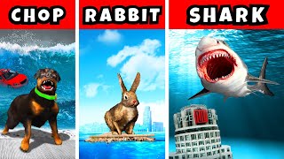 PLAYING as EVERY ANIMAL in a TSUNAMI in GTA 5!