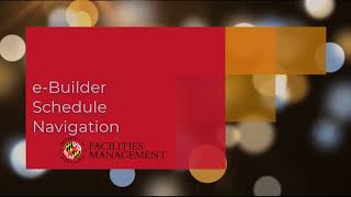 E-Builder Navigation: Project Schedules