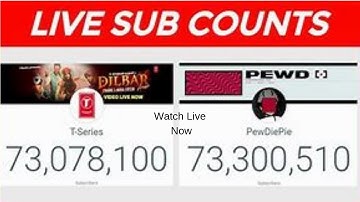 Pewdiepie vs T Series Live Subscriber Count Lets see who will win?