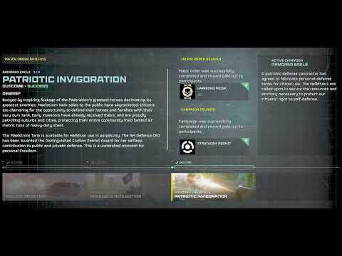 MO | ARMORED EAGLE PHASE 3 | " Patriotic Invigoration " [ VICTORY ] #helldivers2
