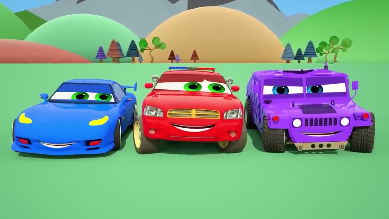 The Wheel on the Ambulance 🚑 Cartoon Cars Baby Shark Sing a Song   Nursery Rhymes