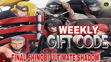 Final Shinobi: Ultimate Shadow New Weekly Gift Code 🎁 Valid Til (10/15) Naruto idle RPG game Android