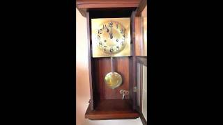German Wall Or Box Clock By Kienzle - Stiking 11 Oclock 1202.Mov
