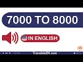 Numbers 7000 To 8000 In English Words Numbers 7000 To 8000 In English Words