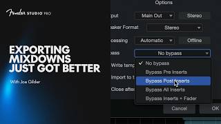 These Export Mixdown Updates Will Save You Time Fender Studio