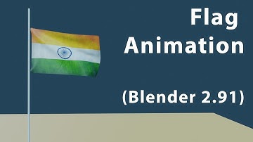 Blender 2.91 - Flag Animation Simulation using Cloth