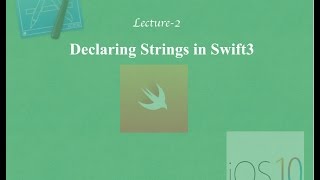 Lecture -2- How to Declare Strings in Swift3 # Playground #Xcode 8.2.1