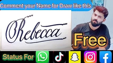 Rebecca Name Signature Calligraphy Status | How to Cursive write with cut Marker #rebecca @rebecca