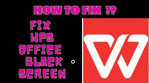 #wpsoffice #blackscreen #how to BLACK SCREEN PROBLEM OCCURS IN WPS OFFICE , HOW TO FIX | | FING 24