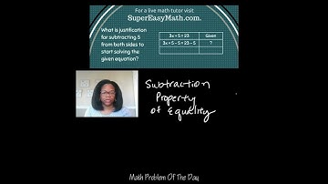 Subtraction Property of Equality