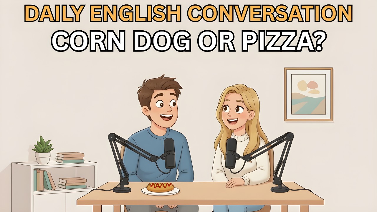Daily ENGLISH Conversation practice - Talking about CORN DOG | English listening for ESL