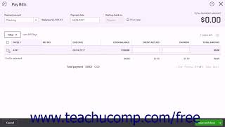 QuickBooks Online Plus 2017 Tutorial Applying a Vendor Credit Intuit Training