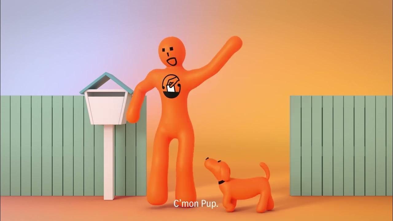 Vote now! - An advert for advanced voting in the 2023 New Zealand general election. It has a CGI orange man and a CGI orange dog, and they both moonwalk to a voting place.