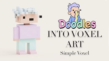YOU CAN CREATE THIS! SIMPLE VOXEL ART | DOODLE NFT INTO 3D | MAGICAVOXEL | VOXEL CHARACTER DESIGN