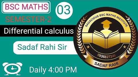 Differential calculus for maths honours and subsidiary,upsc and bpsc maths optional also useful.