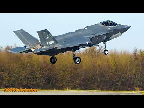 [4K] Rapid Return at Leeuwarden: F-35 Flight Cut Short Following Minor System Issue