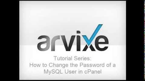 cPanel Hosting Tutorial - How to Change the Password of a MySQL User