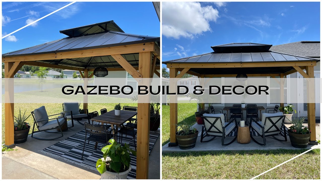 DIY Sunjoy Metal Roof Gazebo YouTube
