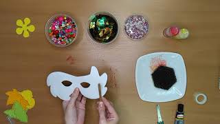 Поделка. Карнавальная маска осени. Творческий мастер-класс для детей и родителей.