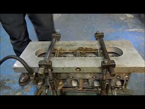 Процесс опрессовки ГБЦ Toyota 2С 3С