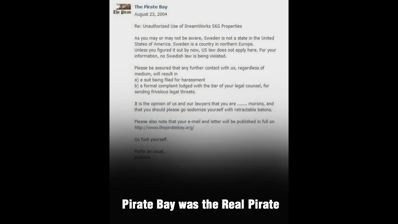 Pirate Bay was the Real Pirate