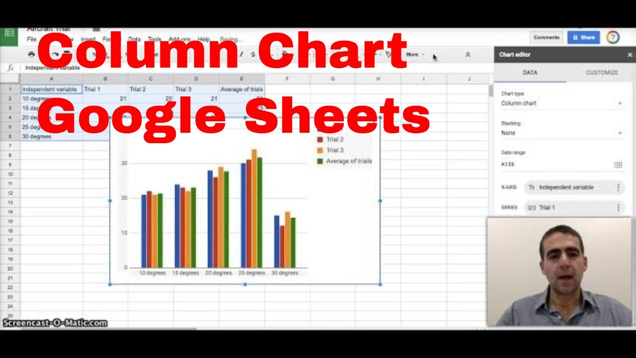 How To Create A Column Chart In Google Sheets