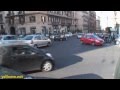 Naples Italy Traffic - Left turn yield (or not!) intersection