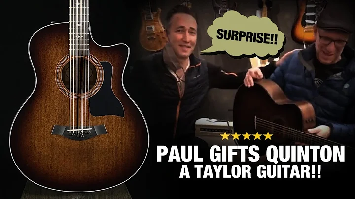 Paul Gives Quinton a Guitar!! (Taylor Baritone Res...