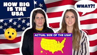 Italians react to How Big Is USA Actually?