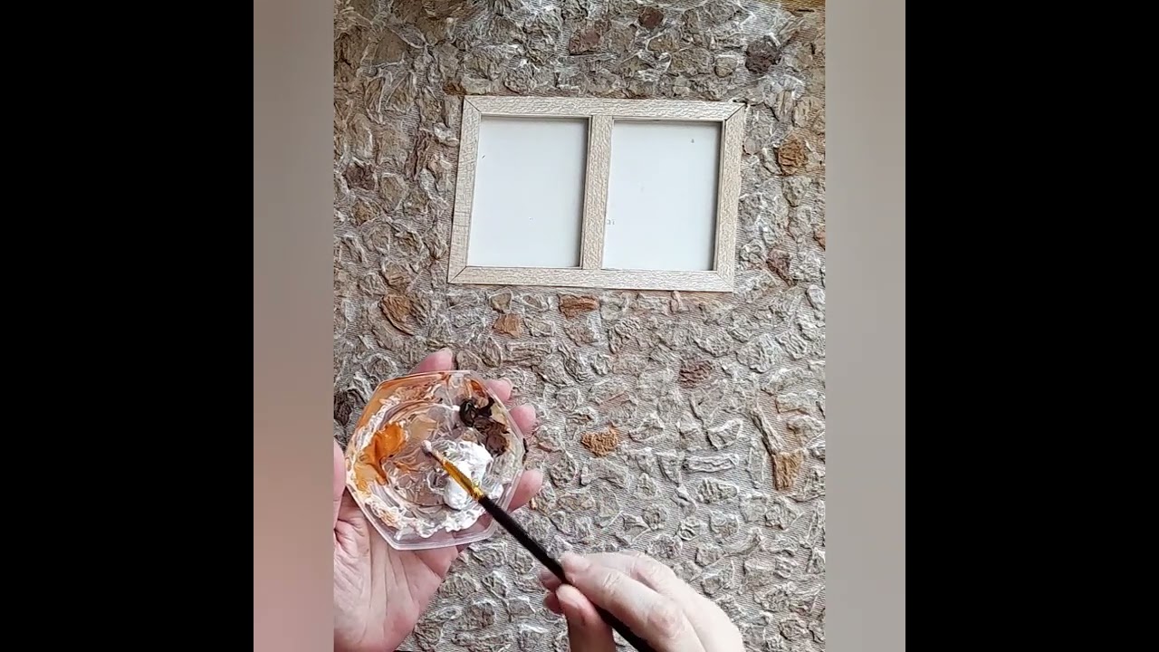 How I made a faux stone wall for diorama, using egg carton-step by step full tutorial