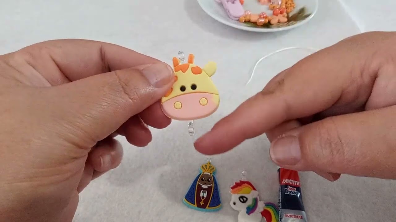 como colar adaptador de apliques em apliques emborrachado