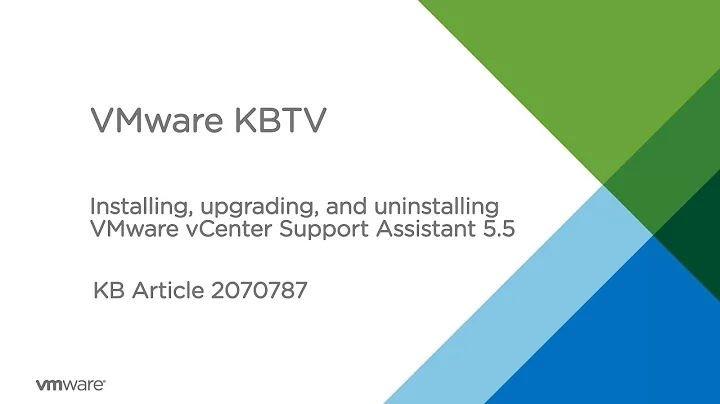 Installing, upgrading, and uninstalling VMware vCenter Support Assistant 5.5