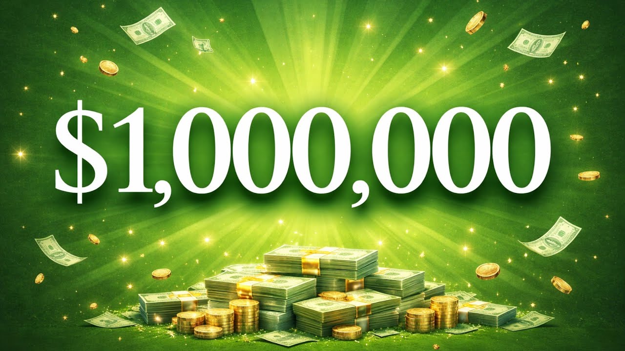 Money Counter $0 to $1,000,000 Green Screen