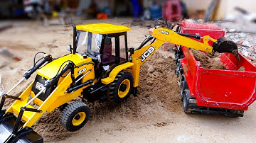 Testing My Homemade RC Backhoe JCB 3DX 1/8 scale