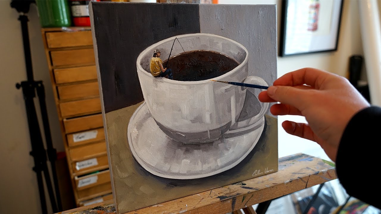 Surreal OIL PAINTING "Morning Catch" with commentary!