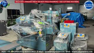 Iwasaki Hsdv-250 Hot Foil Label Printing Machine With Die Cutting