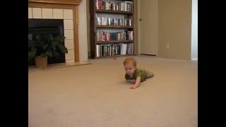 One of Parker's last army-crawls (8 months old)