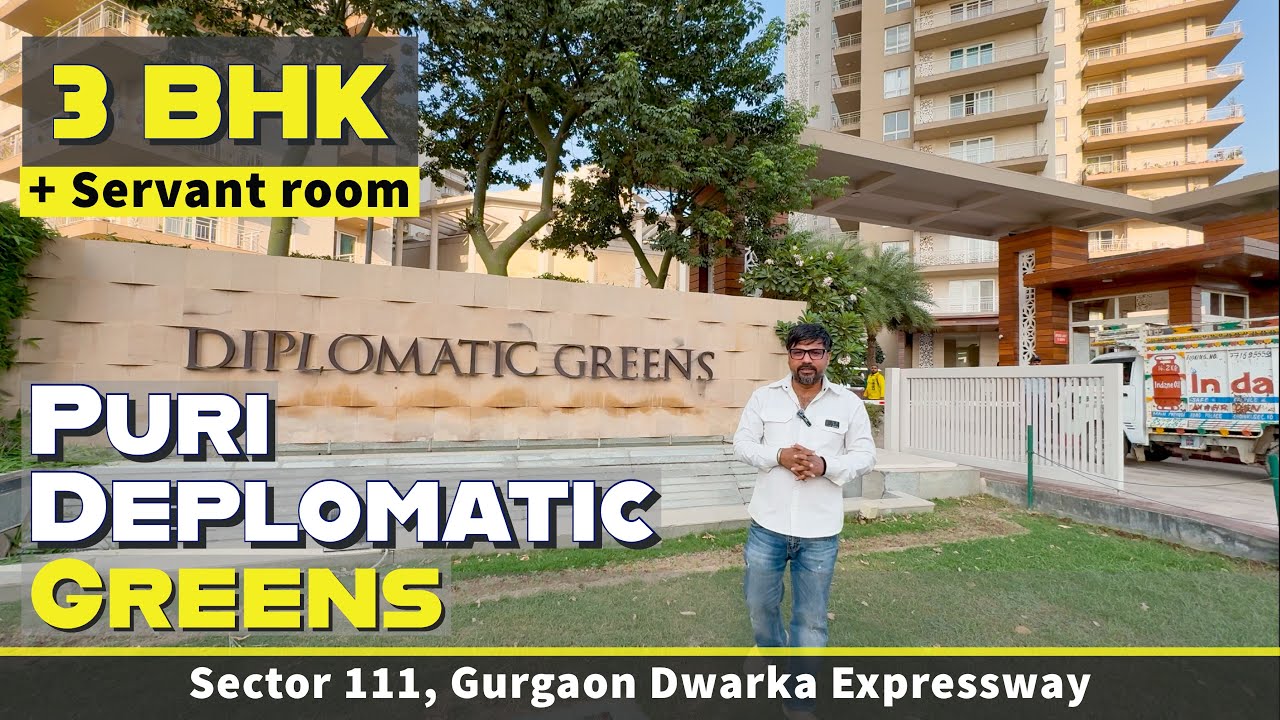 Puri Diplomatic Greens ❒ 3 BHK + SQ [ 2150 sq.ft ] Sector 111, Gurgaon Dwarka Expressway