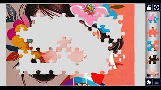 Floral kimono girl😍//#beautiful gaming puzzle 🧩@JigsawPuzzle928  screenshot 1