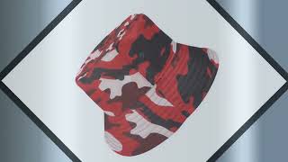 Designer Red Camouflage - Men's Premium Bucket Hat