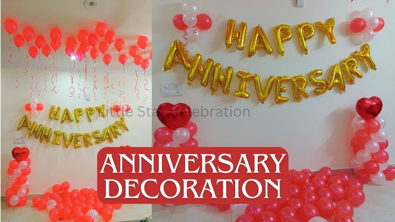 Anniversary Decoration ideas at home, anniversary decoration kaise