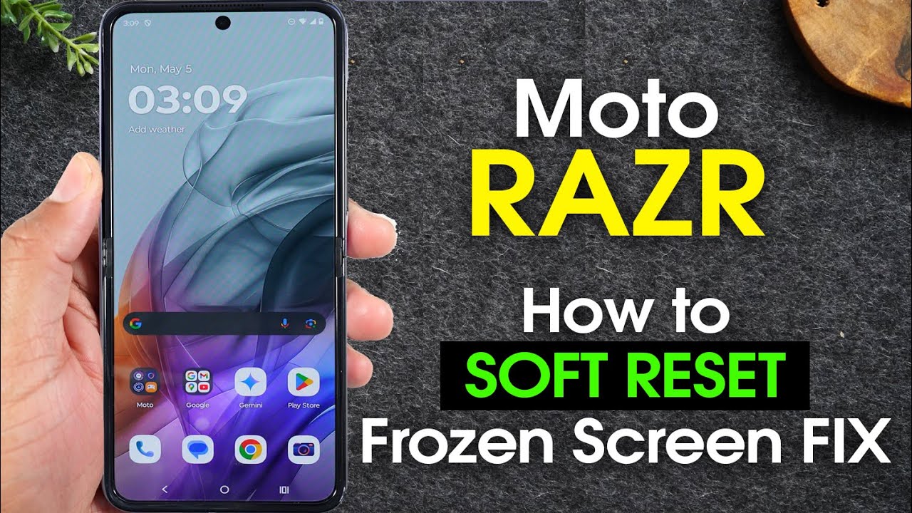 Moto Razr How to Soft Reset If the Screen Freezes - YouTube